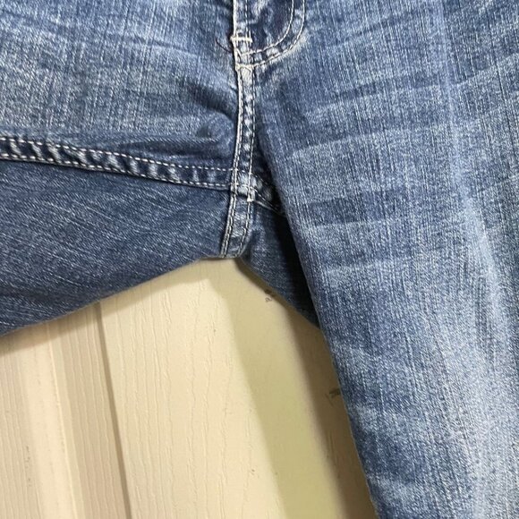 Vigoss Womens Low Rise Medium Wash Embroidered Pocket Skinny Jeans Size 27 - Picture 8 of 9